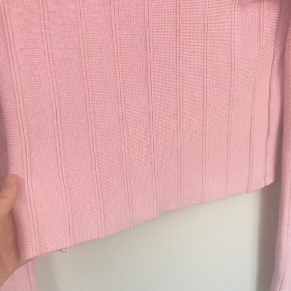 Sincerely Jules Womens M Pink Crop Keyhole Knit Sweater Y2K Coquette Soft Girl - Picture 10 of 10